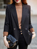 Women's Blazer Office Lady Blazers Coats 2023 Autumn Female Clothing Solid Blazer Women Business Attire Coat Buttons Womens Tops