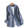 Women's  Blazer Spring and Autumn 2023 Casual Versatile Jacket  blue blazer Suit