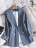 Women's  Blazer Spring and Autumn 2023 Casual Versatile Jacket  blue blazer Suit