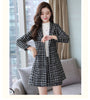 Women's Blazer Suits Autumn Two Piece Set Plaid Long Blazer And Mini Skirt Elegant High Chic Lady 2 Piece Set Women Bla
