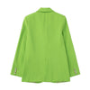 Women's Blazer and Skirt Set Formal Office Ladies Green Skirt Suit Two Piece Sets Elegant Workwear Jacket Summer Coat