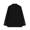 Women's Blazers Black Elegant 2023 Summer Long Sleeve Casual solid Belt Loose Jackets Outerwear Work Wear Tops