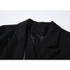 Women's Blazers Black Elegant 2023 Summer Long Sleeve Casual solid Belt Loose Jackets Outerwear Work Wear Tops