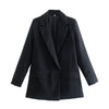Women's Blazers Jacket Black Coat With Button Outwear Long Sleeve Female Tops Solid Elegant Ladies Blazer Woman Office Jacket