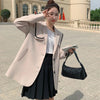 Women's Blazers Spring Autumn 2023 Korean Lady Sailor Collar Black Suit Jacket Casual Coats Loose Outerwear Female
