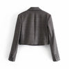 Women's Blazers Suits Sweet Jackets Sets Mujer Elegant Coats Suit Femme Cropped Office Formal Ladies Blazer Casual Outerwear