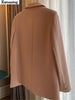 Women's Blazers and Jackets Pink Double Breasted Pockets Long Sleeve 2023 Autumn Casual Outerwear Office Lady Pop Trendy Coat