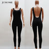 Women's Body bodycon tracksuit Long Trousers jumpsuits white black red spandex overalls women factory-direct-clothing coveralls