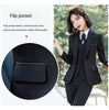 Women's Business Wear Office Pants Suits  Autumn and Winter Black Ladies Jacket Elegant Female Skirt