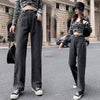 Штаны Women's Casual Pants High Waist Distressed Straight Button Denim Jeans Vintage Trouser Pantalones De Mujer S-2xl