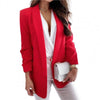 Women's Clothing Autumn Office Lady Slim Blazer Long Sleeve Lapel Solid Color Formal Work Jacket