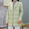 Women's Coat 2022 Autumn and Winter Large Plaid Tone Profile Wool Suit Jacket