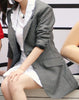Women's Coat 2022 autumn and winter detachable lace embroidery neckline houndstooth wool suit jacket