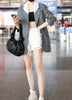 Women's Coat 2022 autumn and winter detachable lace embroidery neckline houndstooth wool suit jacket