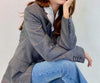 Women's Coat 2022 autumn and winter detachable lace embroidery neckline houndstooth wool suit jacket