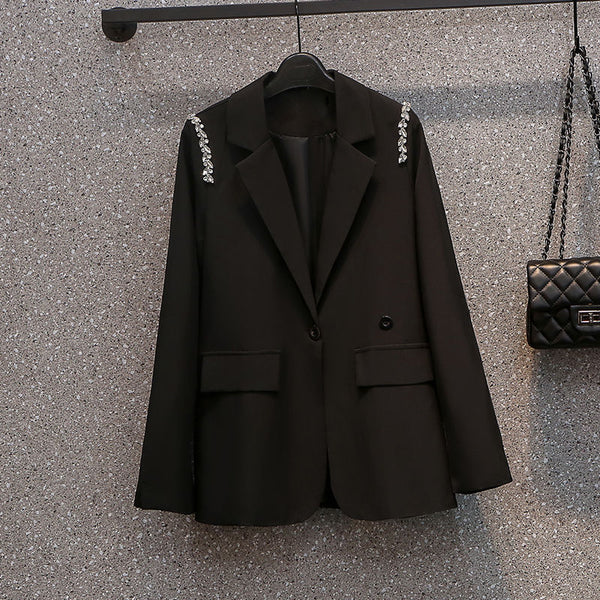 Women's Coat Spring 2023 Suit Women Blazer Short Slim Autumn Wild Long Sleeve Suits Female Jacket Black White Fashion