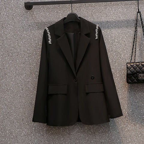 Women's Coat Spring 2023 Suit Women Blazer Short Slim Autumn Wild Long Sleeve Suits Female Jacket Black White Fashion