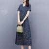 Women's Cotton Midi Floral Dress Woman Dress Vestido De Mujer Femme Robe
