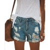 Women's Denim Shorts Summer Women's Casual Denim Shorts Frayed Hem Ripped Jeans Shorts Denim Shorts Jean Women