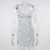 Women's Dress 2023 Spring Show Chest V-neck Split Bag Hip Floral Sexy Backless Suspender Skirt Dress