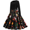 Women's Dress Vintage Dresses Long Sleeve Vestido Feminino Christmas 1950s Housewife Evening Party Sexy Dress Female Clothing