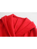Women's Fall 2023 Casual Chic Belted Hooded Woolen Coat Vintage Lapel Long Sleeve Double Breasted Slim Top