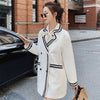 Women's Casual Blazer Jacket 2023 Fall Korean Elegant Loose Midi Suit Coat Female Temperament Retro Blouse Clothes