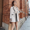 Women's Casual Blazer Jacket 2023 Fall Korean Elegant Loose Midi Suit Coat Female Temperament Retro Blouse Clothes