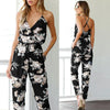 Women's Fashion Jumpsuit Women Sleeveless V-Neck Floral Printed Playsuit Party Trousers Jumpsuit july11