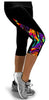Women's Fashon New Arrival Casual Patchwork Side Floral Exercise Capris High Waisted Patchwork Workout Fitness Leggings Wear