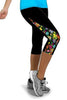 Women's Fashon New Arrival Casual Patchwork Side Floral Exercise Capris High Waisted Patchwork Workout Fitness Leggings Wear