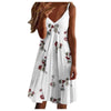 Women's Feather Print Beach Dress Casual Non Positioning Printing Camisole V-neck Sexy Boho Dresses Elegant Dress Vestido Verano