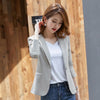 Women's Formal Blazers Suit Jacket Female 2023 Spring Autumn Korean Temperament Long Sleeve Coat Top OL Ladies Short Blazer