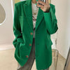 Women's Jacket 2023 Fall Retro Versatile Lapel Three Button Pocket Design Loose Casual Long Sleeve Blazer Women
