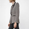 Women's Jacket 2023 Za Tweed Blazer Office Lady Work Suit Casual Coats Female Business Chic Blazers Traf Outerwear Elegant Tops