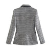 Women's Jacket 2023 Za Tweed Blazer Office Lady Work Suit Casual Coats Female Business Chic Blazers Traf Outerwear Elegant Tops