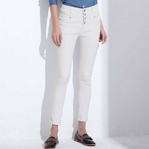 Women's Jeans 2022 korean femme femininas white denim high waist Pencil skinny pants Jeans Woman Clothing For Women Female