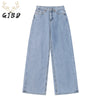 Women's Jeans 2022 Wide Leg Casual Streetwear Femme High Waist Trouser Vintage Baggy Jeans Straight Mom Denim Pants