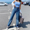 Women's Jeans 2022 Wide Leg Casual Streetwear Femme High Waist Trouser Vintage Baggy Jeans Straight Mom Denim Pants
