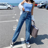 Women's Jeans 2022 Wide Leg Casual Streetwear Femme High Waist Trouser Vintage Baggy Jeans Straight Mom Denim Pants