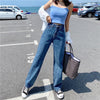 Women's Jeans 2022 Wide Leg Casual Streetwear Femme High Waist Trouser Vintage Baggy Jeans Straight Mom Denim Pants