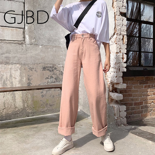Women's Jeans 2022 Spring Cotton Y2k Streetwear High Waist Denim Trouser Simplicity Classic E Girl Straight Pants For