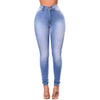 Women's Jeans High Waist Stretch Skinny Jeans For Women 2022 Spring Summer Blue Retro Washed Elastic Slim Pencil Trouser