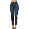 Women's Jeans High Waist Stretch Skinny Jeans For Women 2022 Spring Summer Blue Retro Washed Elastic Slim Pencil Trouser