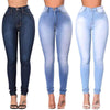 Women's Jeans High Waist Stretch Skinny Jeans For Women 2022 Spring Summer Blue Retro Washed Elastic Slim Pencil Trouser