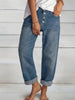 Women's Jeans High Waist 2022 Loose Wide Leg Pants XL Slender Pants Women's Rising Retreat Street Pants Cotton