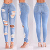 Women's Jeans Mid Waist Stretch Skinny Denim Pants 2022 Autumn Winter Blue Retro Washed Elastic Slim Pencil Trousers Size S-XXXL
