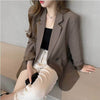 Women's Korean Double Breasted Blazer Versatile Solid Color Casual Long Sleeve Top Spring And Autumn Women's Clothing