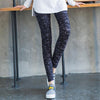 Women's Leggings Letter Pattern Skinny Mid Waisted Fashion Pants