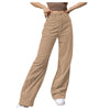 Women’s Mid Waisted Wide Leg Pants Straight Casual Baggy Trousers Spring Solid Jeans Pantalon Pour Femme Fast Shipping